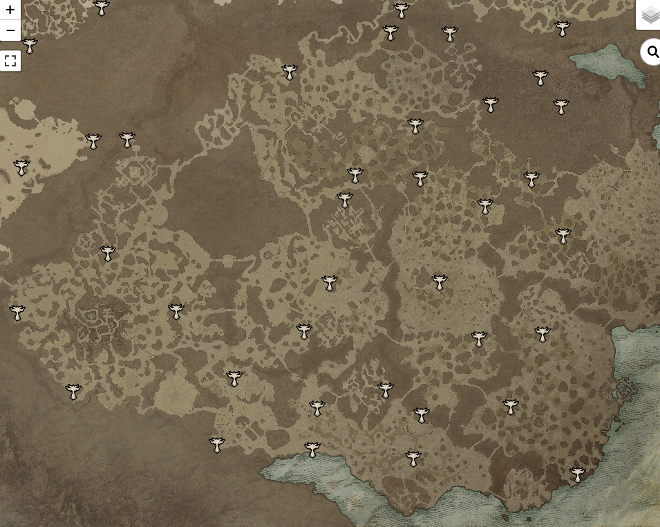 Diablo 4 Hawezar Altars of Lilith Locations Map